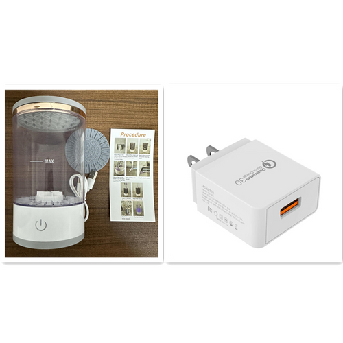 Rechargeable makeup brush cleaner device with accessories and USB charger
